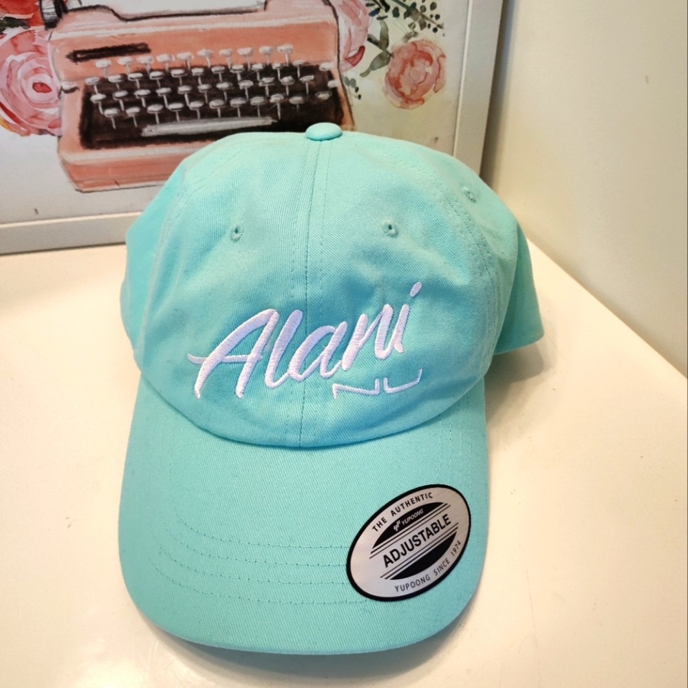 NWT Alani Nu x The Classics Adjustable Back Unisex Wear Ball Cap, Turquoise, OS